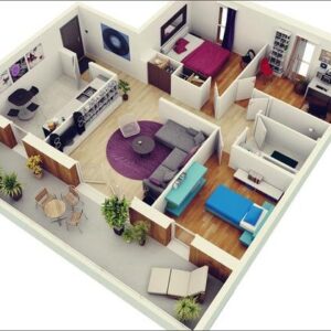 Thiết kế căn hộ 120m2 3 phòng ngủ - Mẫu thiết kế nội thất chung cư cao cấp