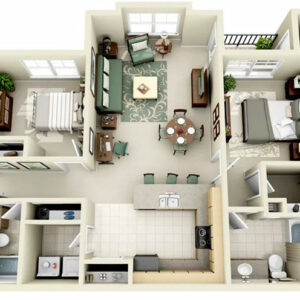 Thiết kế nội thất chung cư 2 ngủ Các mẫu thiết kế đẹp nhất và ý tưởng trang trí